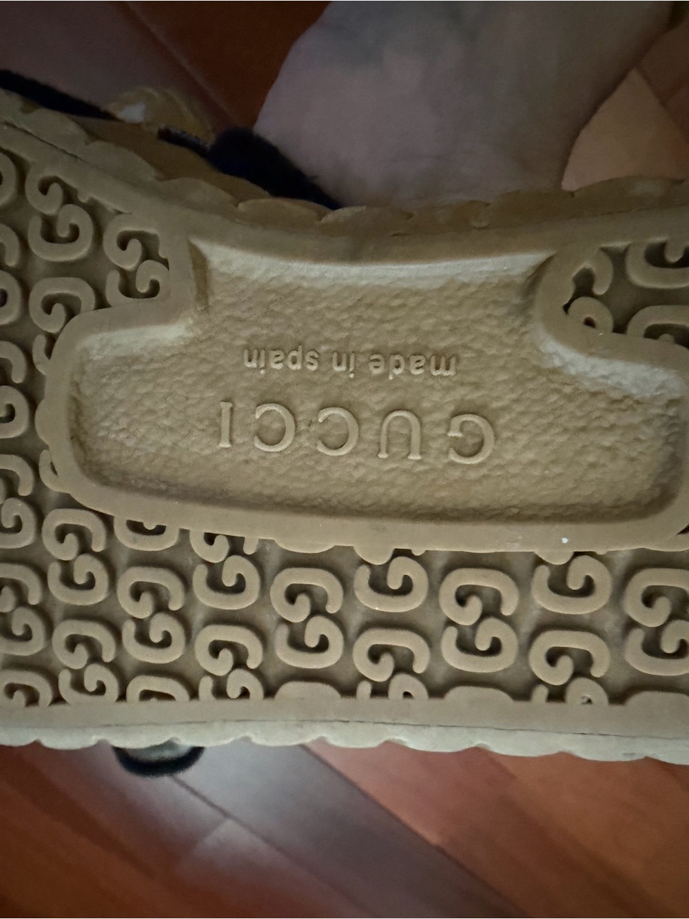 Gucci Beige/Brown GG-Pattern Rubber Sole High-Top Sneakers - Picture 3 of 4